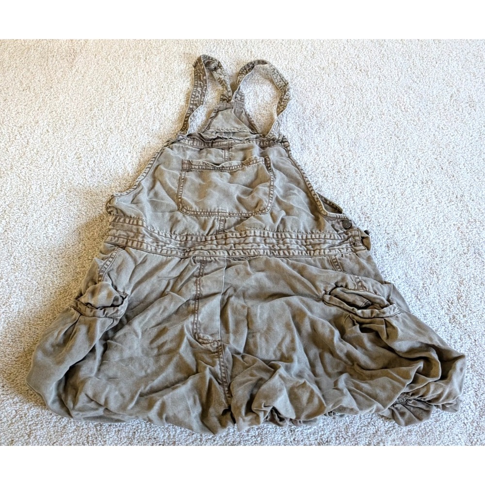 BDG Brown Denim Romper Skirt Medium One-Piece Overall Dress